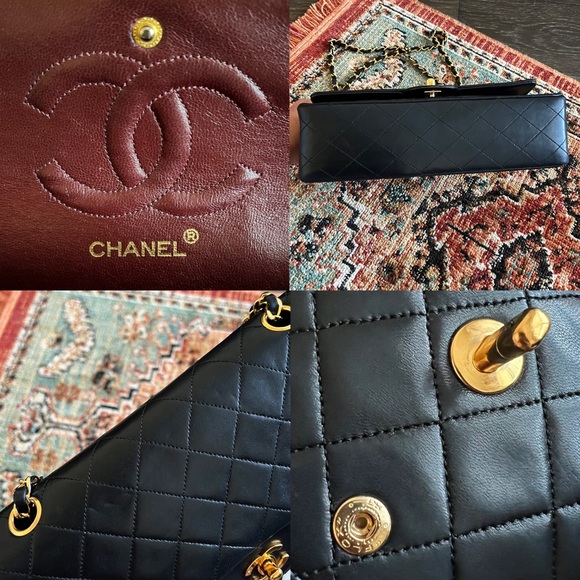 SOLD**Chanel Classic Vintage Medium Black Double Flap Bag - Picture 8 of 10